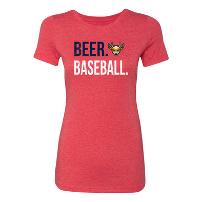 State College Spikes Women's Beer Baseball Tee